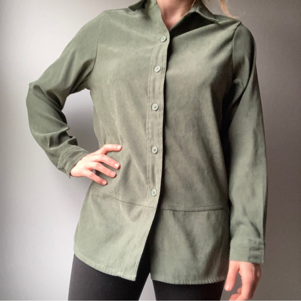 Light Green Button Up Long Sleeve Shirt
